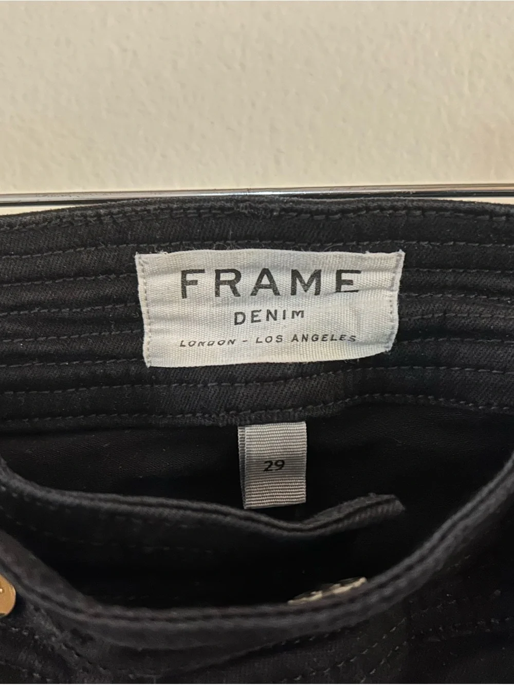 Frame Denim Black Straight Jeans - Picture 3 of 5